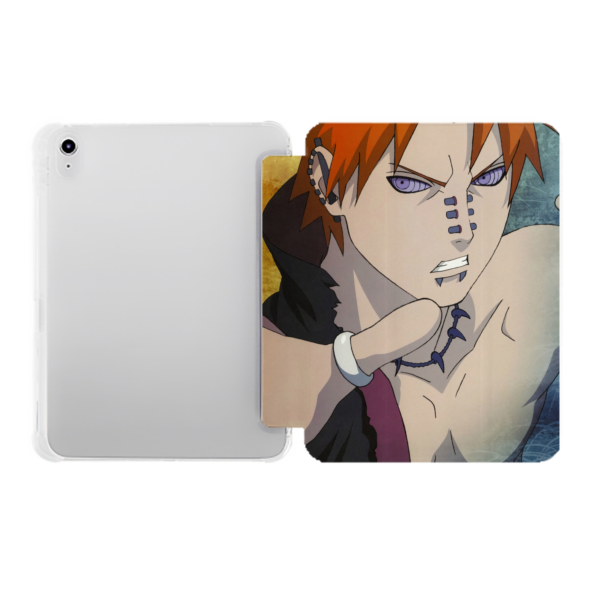 （画像用） NARUTO -ナルト- NARUTO -ナルト- 疾風伝 IPad ケース ペン収納付き 三つ折りスタンド PUレザー×シリコン 対応機種9.5/10.5/10.9インチ